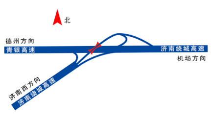 济南绕城高速与青银高速交汇表白寺立交跨线桥广告