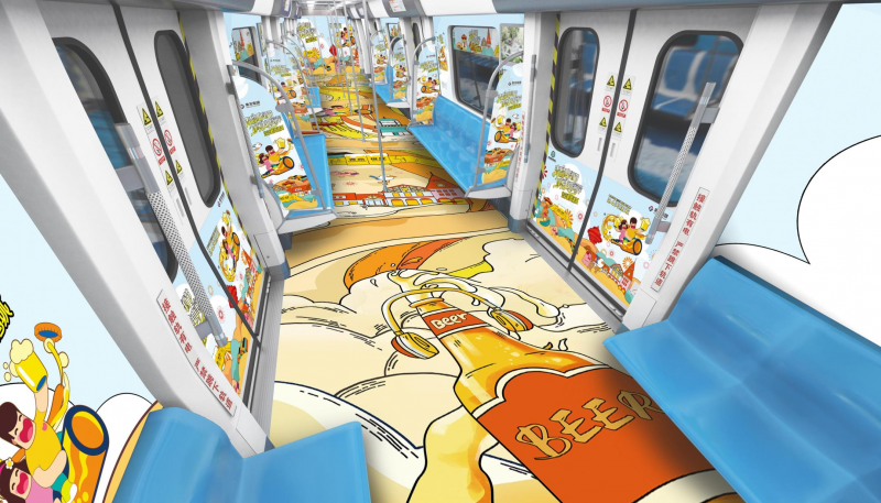 青岛1号线地铁包车广告