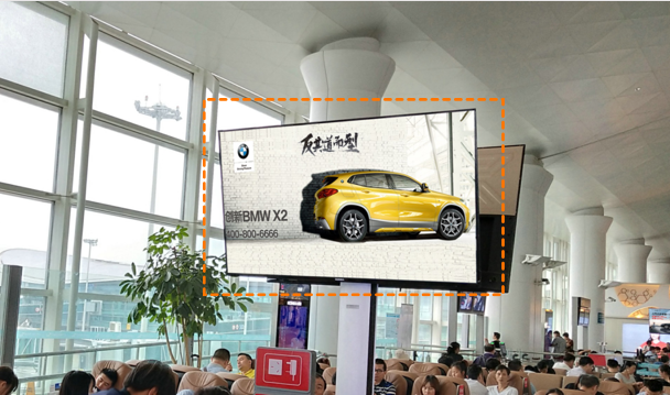 杭州萧山国际机场出发区域机场电视广告